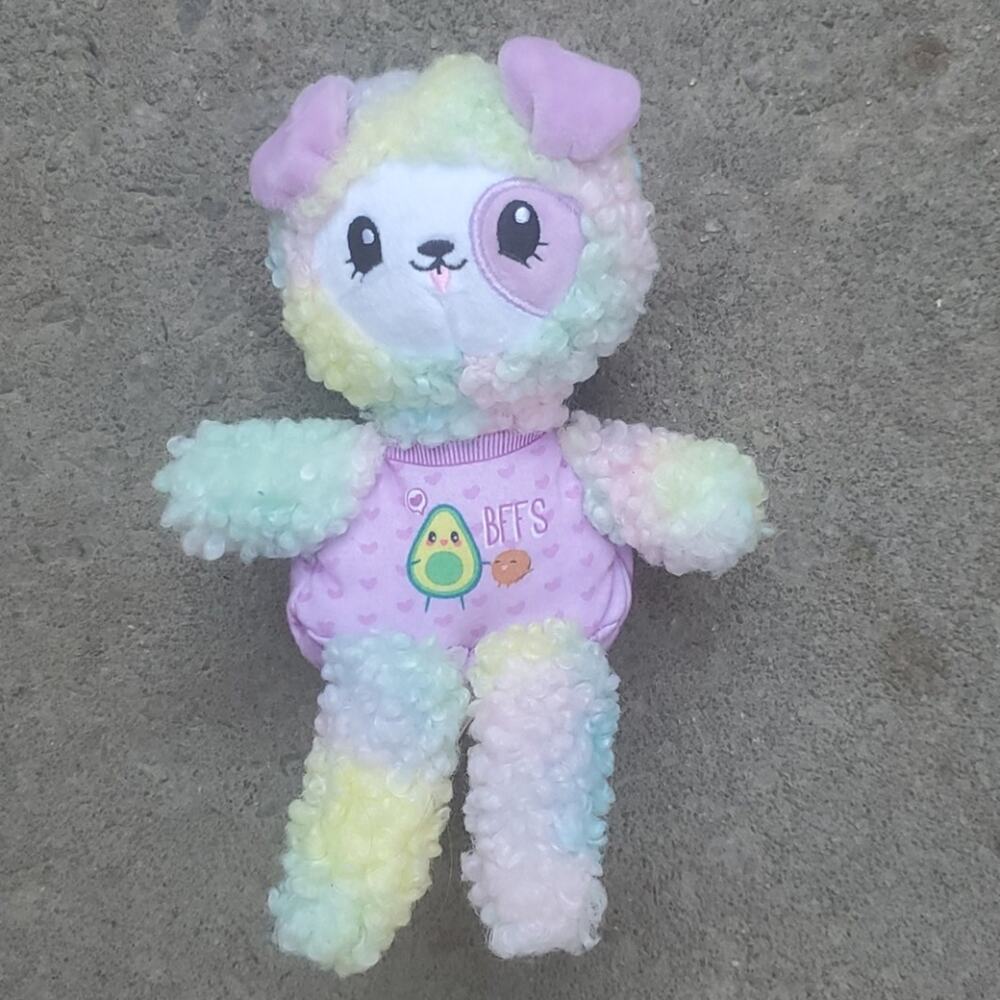 Pastel tie dye bff avocado plush